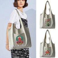 UK Shopping Tote Bag Women Handbags Portable Shoulder Pocket Pouch Storage Bag