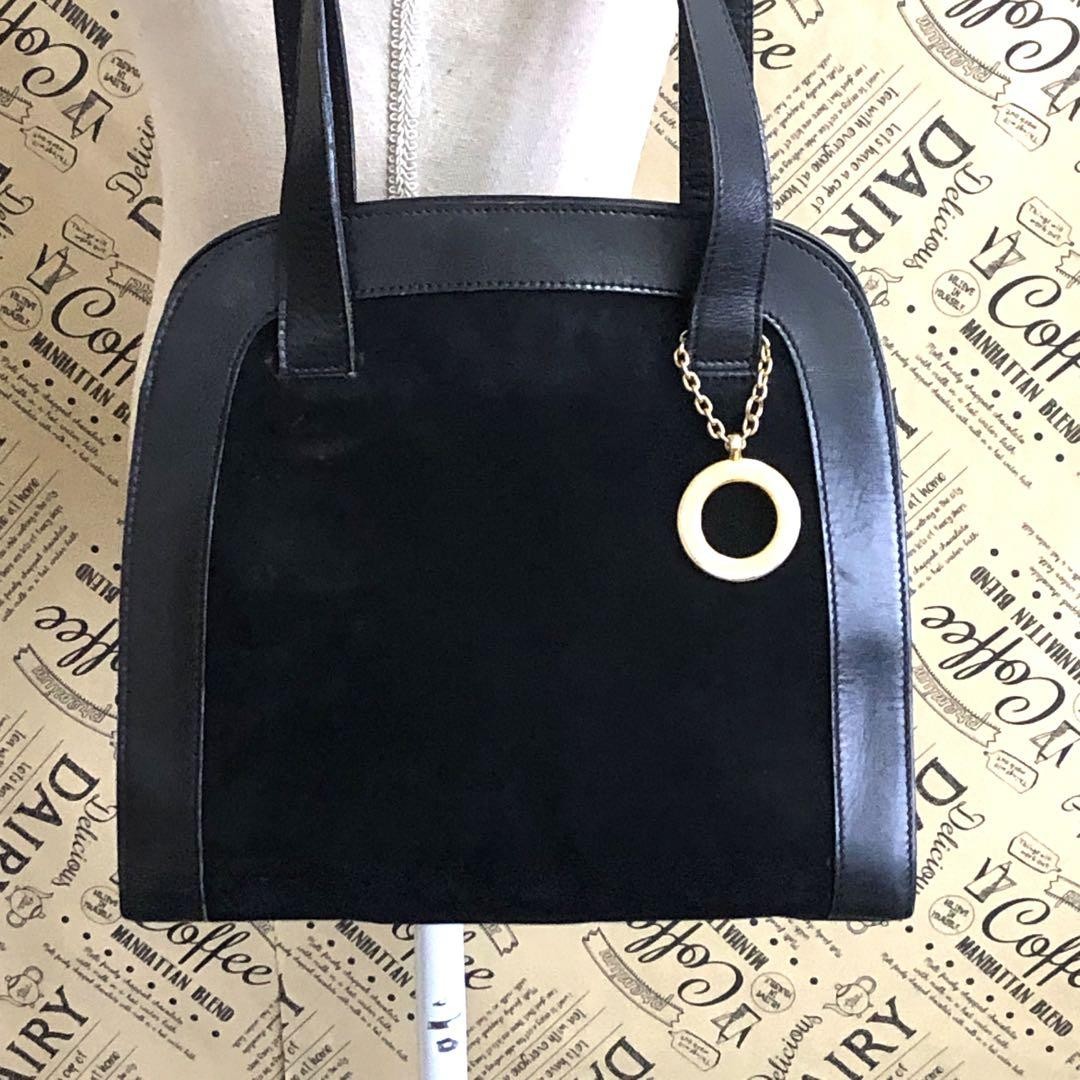 Celine Black Leather Shoulder Bag Authentic Model G0702277