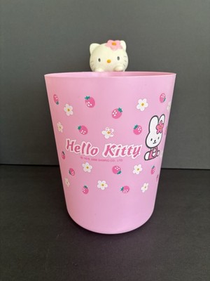 Sanrio Hello Kitty Trash Bin Y2K 2000 Pink Preowned