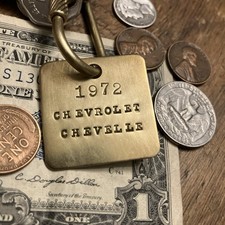 1972 Chevrolet Chevelle  Solid Brass Key Fob ‘72 Chevy