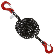 5/16" x 10 ft G80 Chain Sling w/ Latch Hooks 4,500 lb WLL Premium Tagged