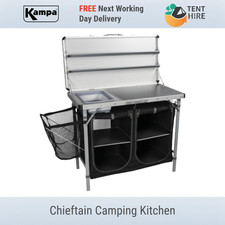 Kampa Dometic Chieftain Portable Camping Field Kitchen Stand And Sink Cupboard