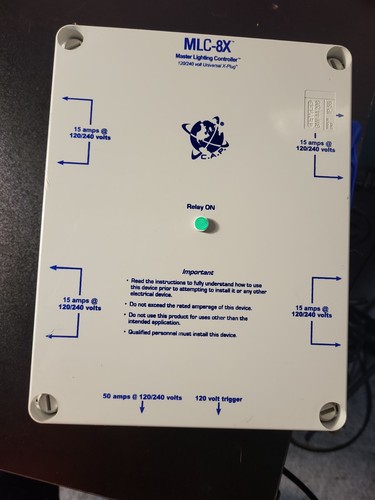 MLC-8X Master Lighting Controller 120/240 Volt 50 Amp-Grow Lights