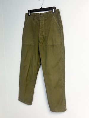 Vintage 60s Vietnam OG-107 Baker Pants Type 1 Sateen US Army