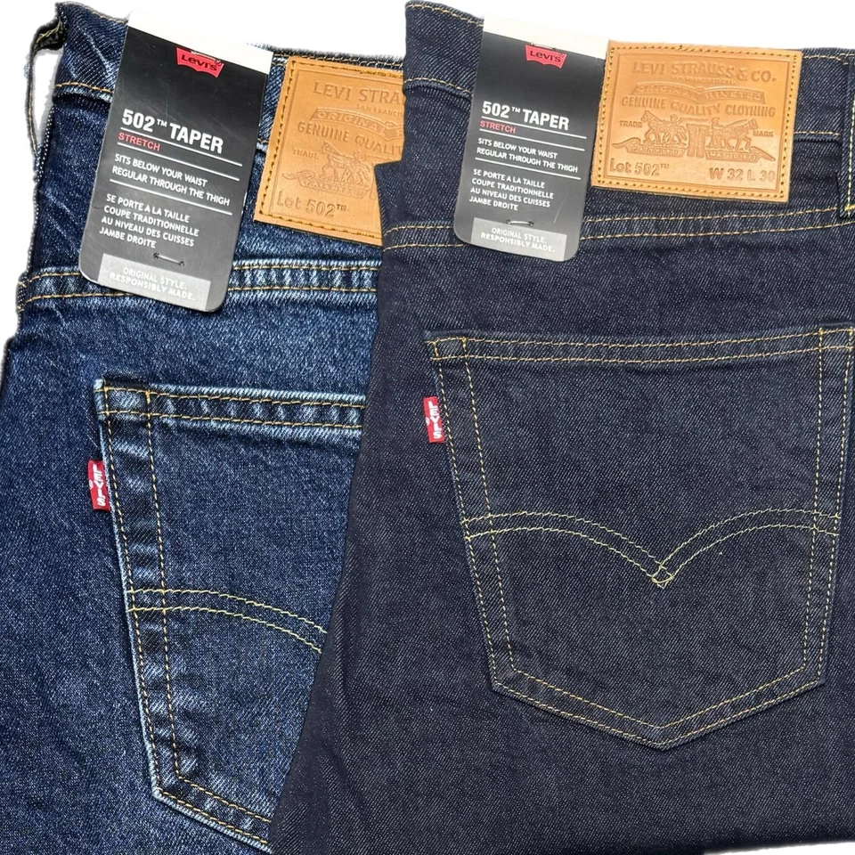 LEVI'S Levis® 502 Mens Denim Jeans Original Slim Taper Fit Bottoms Leg Pants Jean NEW