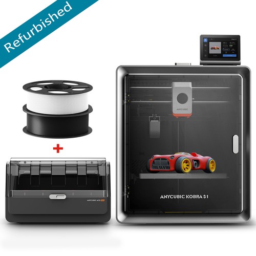 【Refurbished 90%】ANYCUBIC Kobra S1 Combo FDM 3D Printer CoreXY Multi-color Print