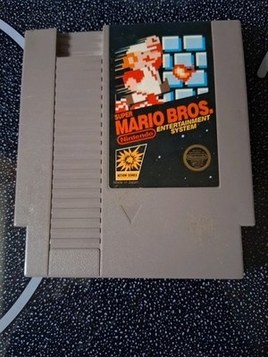 NINTENDO SUPER MARIO BROS NES Game 1st Edition Very Good