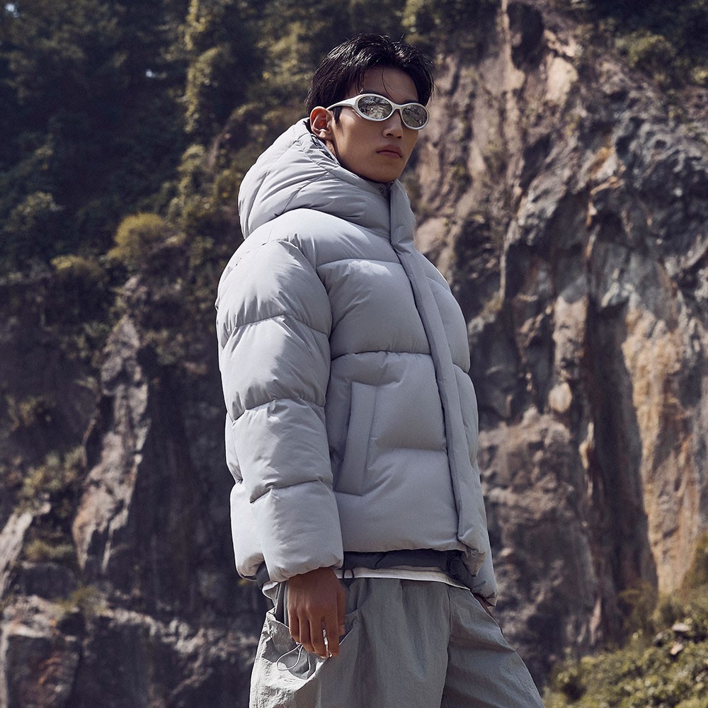 Spao Basic Hooded Puffer Jacket Men Outerwear SPJ… - image 8