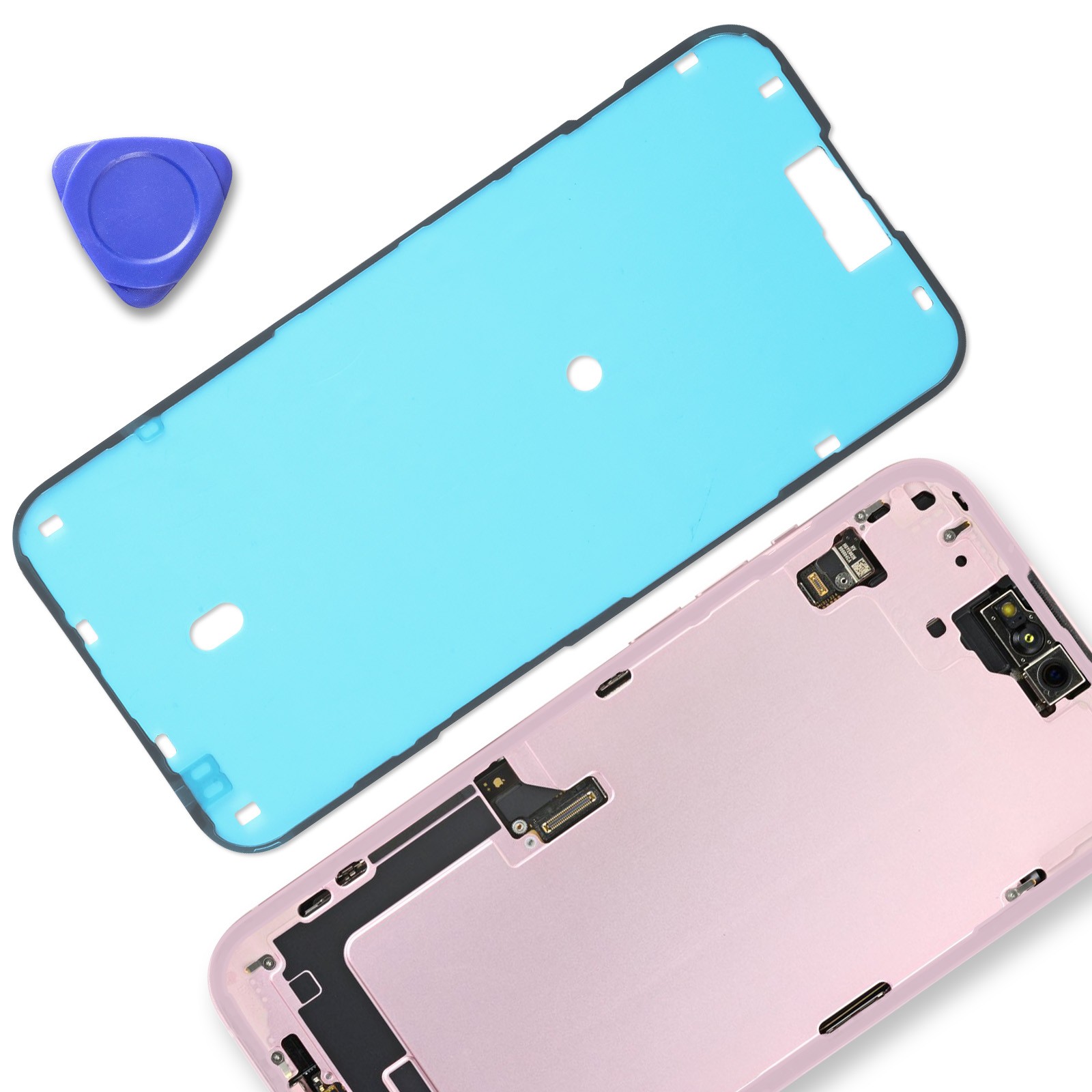 Joint etancheite ecran pour iPhone 15 Plus Clappio transparent premium - 4