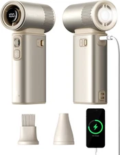 JISULIFE Portable Handheld Fan Ultra2, 9000mAh Max 25 Hrs, 5 IN 1, 100 Speed Tur