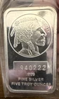 SilverTowne Buffalo/Indian Head Design 5 Troy Ounces .999 Fine Silver Bar Sealed