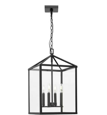 Progress Lighting Hillcrest 13'' Matte Black Modern Farmhouse Pendant Light