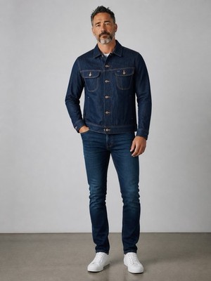 Taylor Stitch Long Haul Trucker Motorcycle Sz 44 XL Dyneema Denim MiUSA Cali