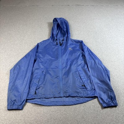 Kelty Jacket Men Small Blue Hood Windbreaker Full Zip Lightweight Hiking Outdoor