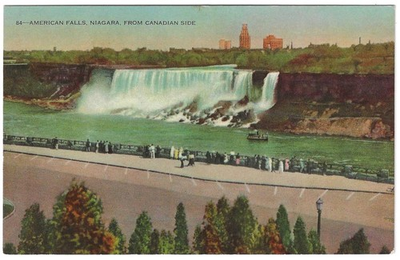#ad Niagara Falls American Falls from Canadian Side Vintage Postcard Unused $2.99