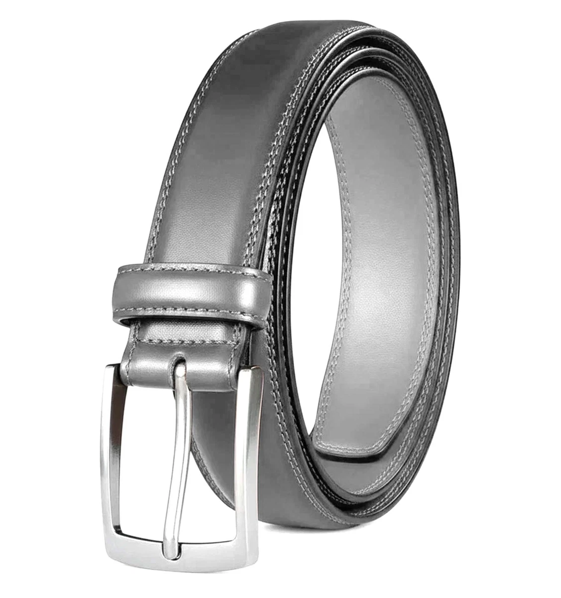 mens grey dress belt Gray Leather Belts for Men for sale short-name: Black