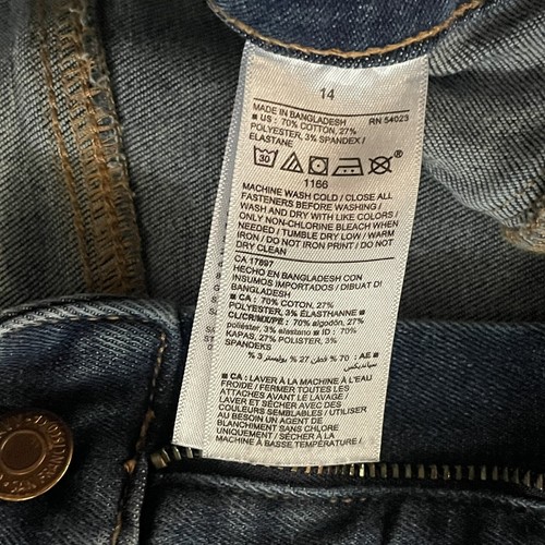 Old Navy Rockstar 360° Stretch Ripped high-rise Jeggings Girl’s Size 14 Cropped - Picture 5 of 8