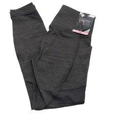 Women s Compression Ankle Legging Black Size Small Member's Mark Mesh Panels