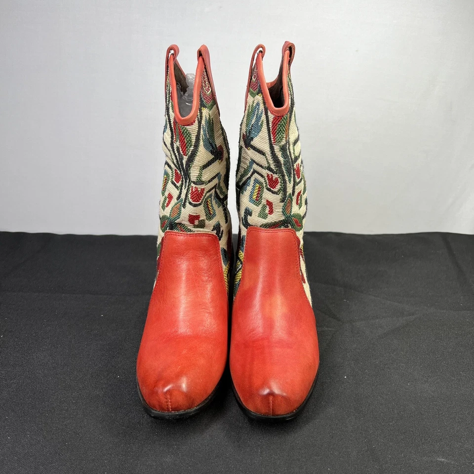 L’ARTISTE SPRING STEP MUJER 7.5 Botas de Cuero Rojo Lona Azteca NUEVAS Foto 3 de 4