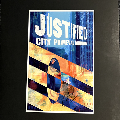 Signed Boyd Holbrook Justified Poster w/ Exact Video Proof (TV Show Autograph) - Picture 2 of 2