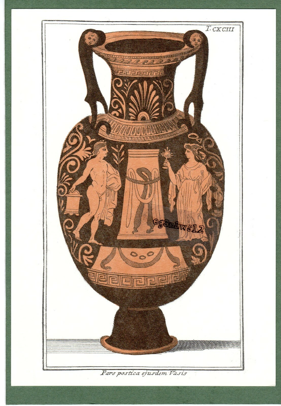 VASE Pars Postica Ejusdem Vasis T CXC III Museum Postkarte
