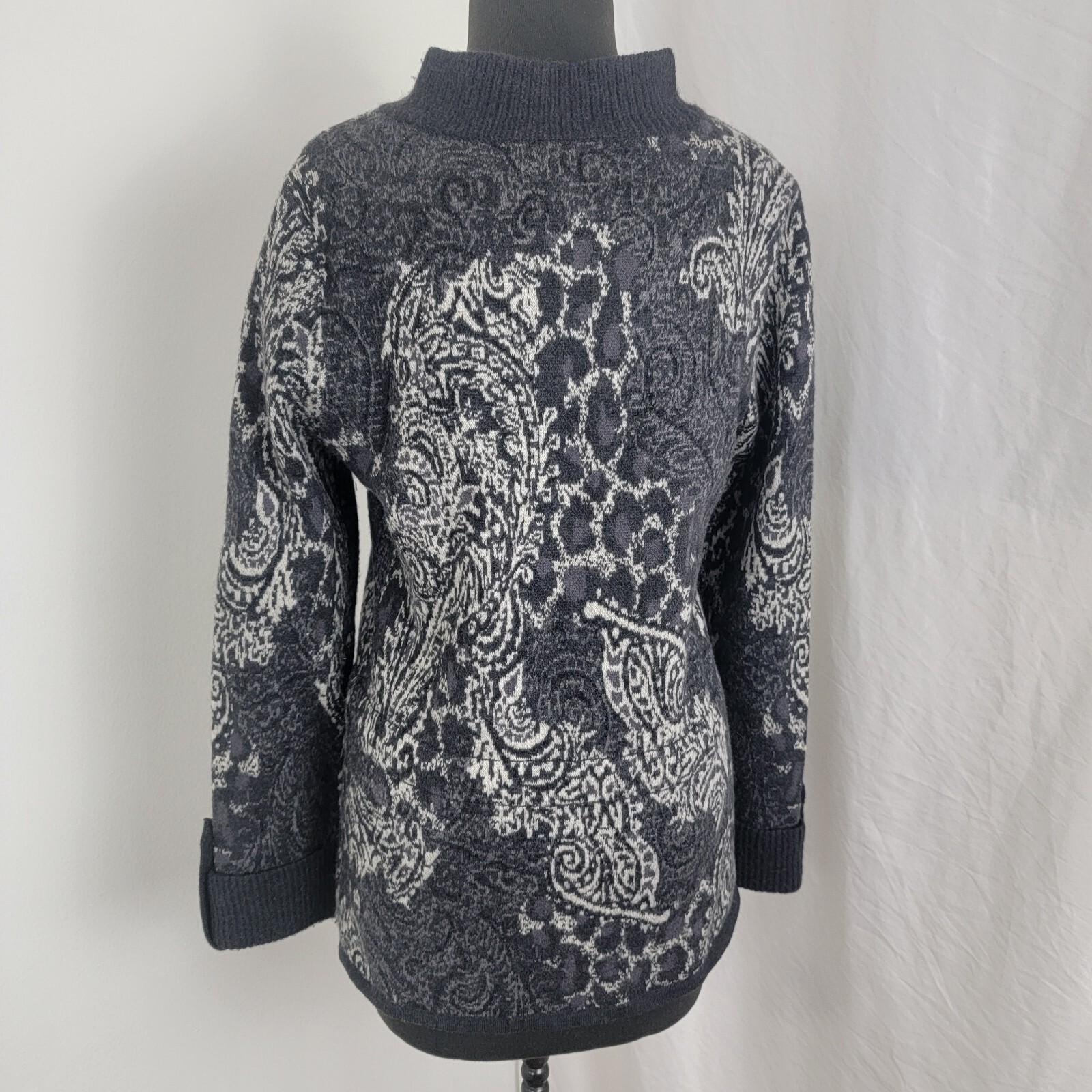 Pendleton Gray White Black Sweater Jacket Women's… - image 4