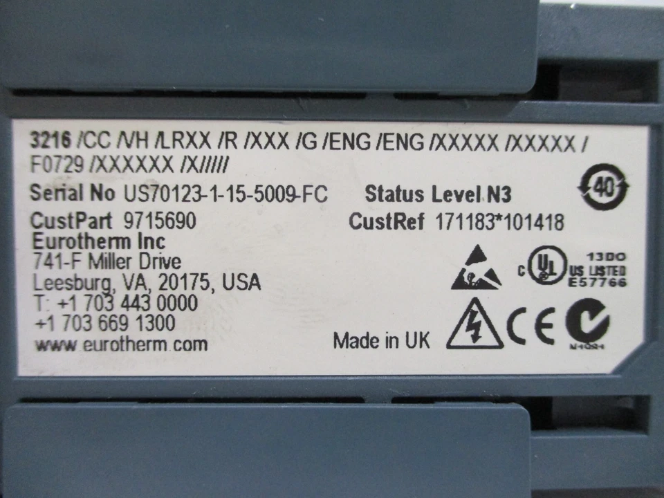 Controlador de temperatura programable Eurotherm 3216/CC/VH/LRXX/R estándar Davis Foto 4 de 4