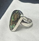 Vintage Signed Charles Albert Turquoise Sterling Silver Ring Size 7 Retired