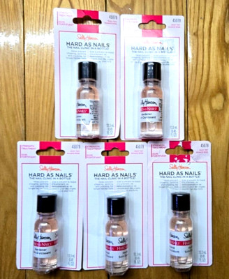 5 X SALLY HANSEN #45079 ADVANCED HARD A NAILS STRENGTHENING TOP COAT 0.45oz