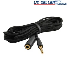 10ft 3.5mm 1/8" Stereo Audio Aux Headphone Cable Extension Cord Male to Female