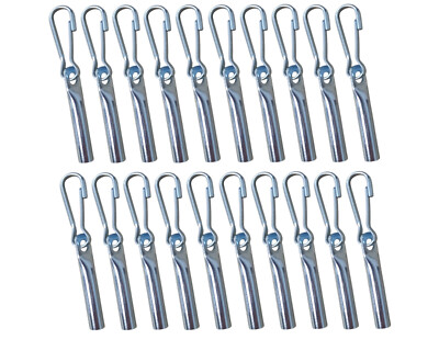20 x Seilendverschluss mit Simplexhaken verzinkt für Ø 8 mm Seil