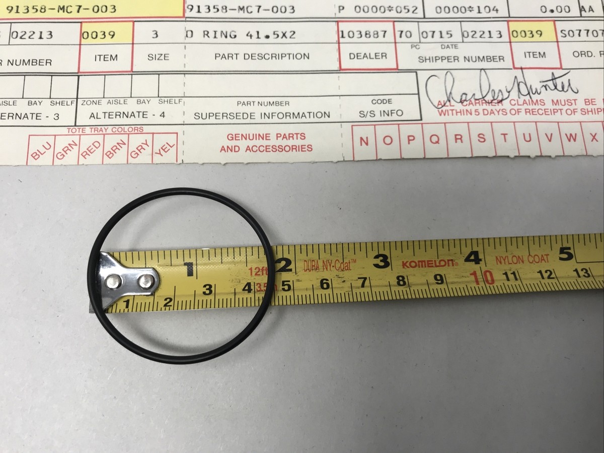 箱 Honda “NOS” O-RING (41.5X2) OEM 91358-MC7-003 (F1-2) | eBay