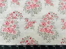 Tina Scrap 9”x21” Flower Pink Leaves Daisy Floral Easter Spring Cotton Fabric