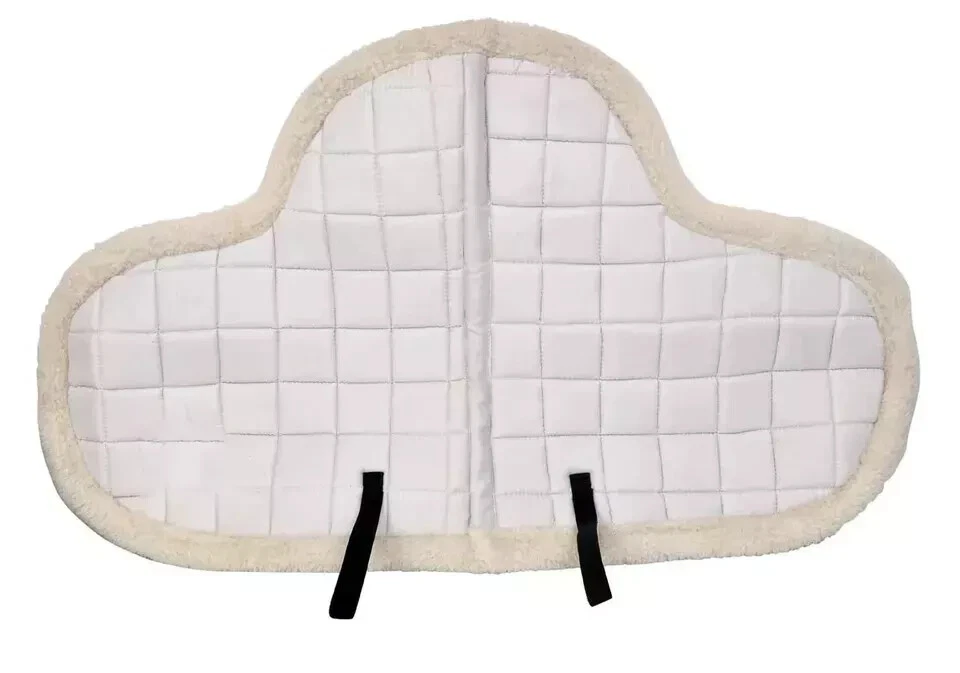 Weiße Farbe Polycotton gestepptes Design Englisch Pferd Schabracke. - Bild 2 von 3