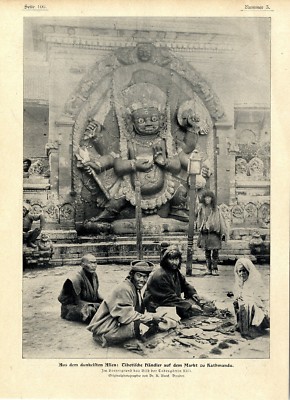 Tod des Malers Léon Gérôme Tibetische Händler Markt zu Kathmandu Antarctic 1904
