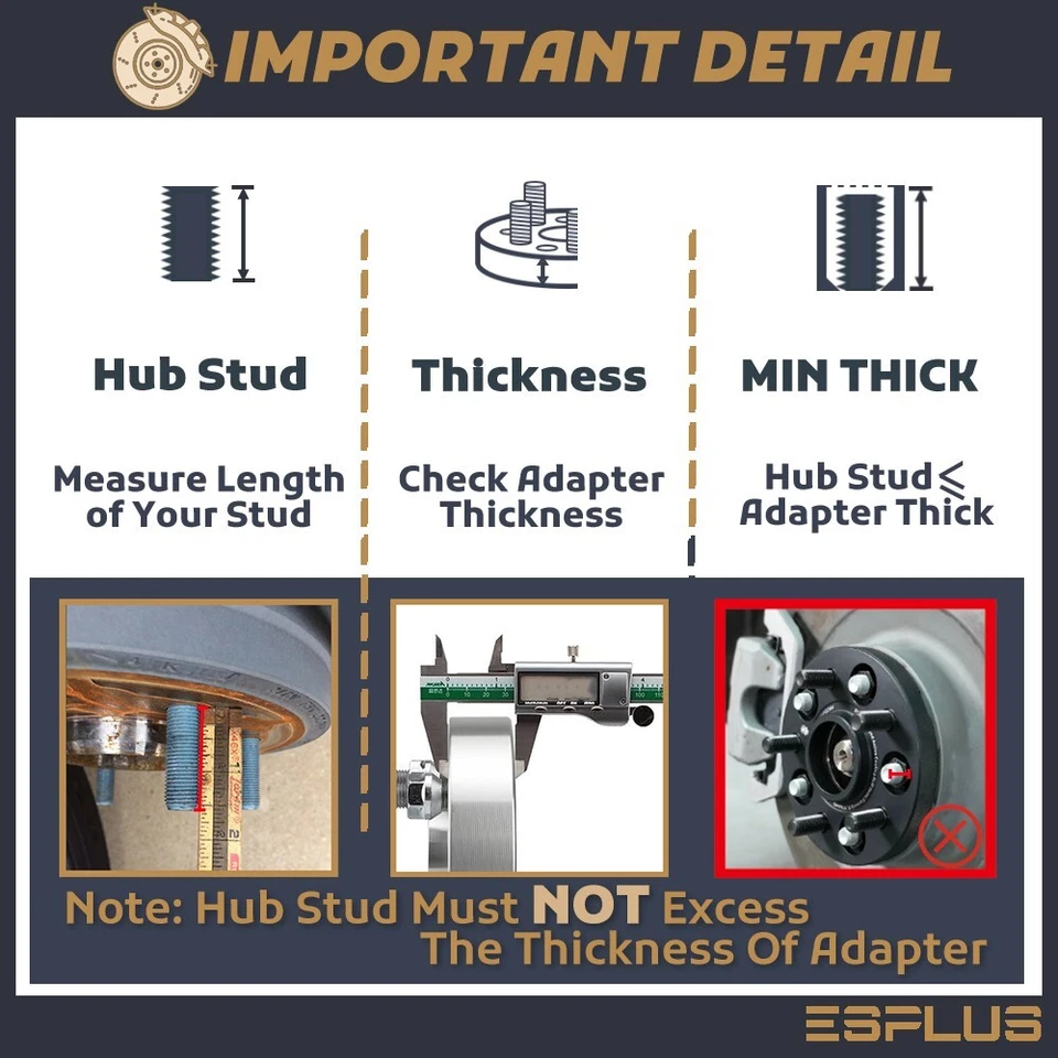 2x 1.25" Mercedes 5x112 66.6mm Hub Centric Wheel Adapter Spacer M14x1.5 Stud - Image 4 of 4