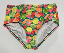 Women's High Waist Bikini Bottom - Multi Fruit Print XL, Multicolored