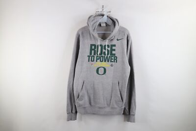 Nike Mens Medium 2012 Rose Bowl Champs University of Oregon Football Hoodie Gray