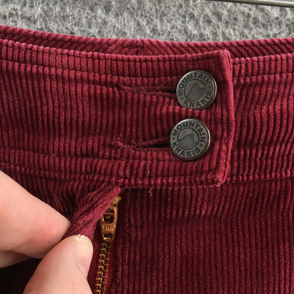 Mountain Khakis Corduroy Pants Womens 14R (actual 38x29.5) Red Mid Rise Zip Fly - Image 4 of 4