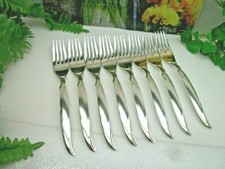 8  International Silver 1847 Rogers Bros FLAIR Silverplate Dinner Forks 1956