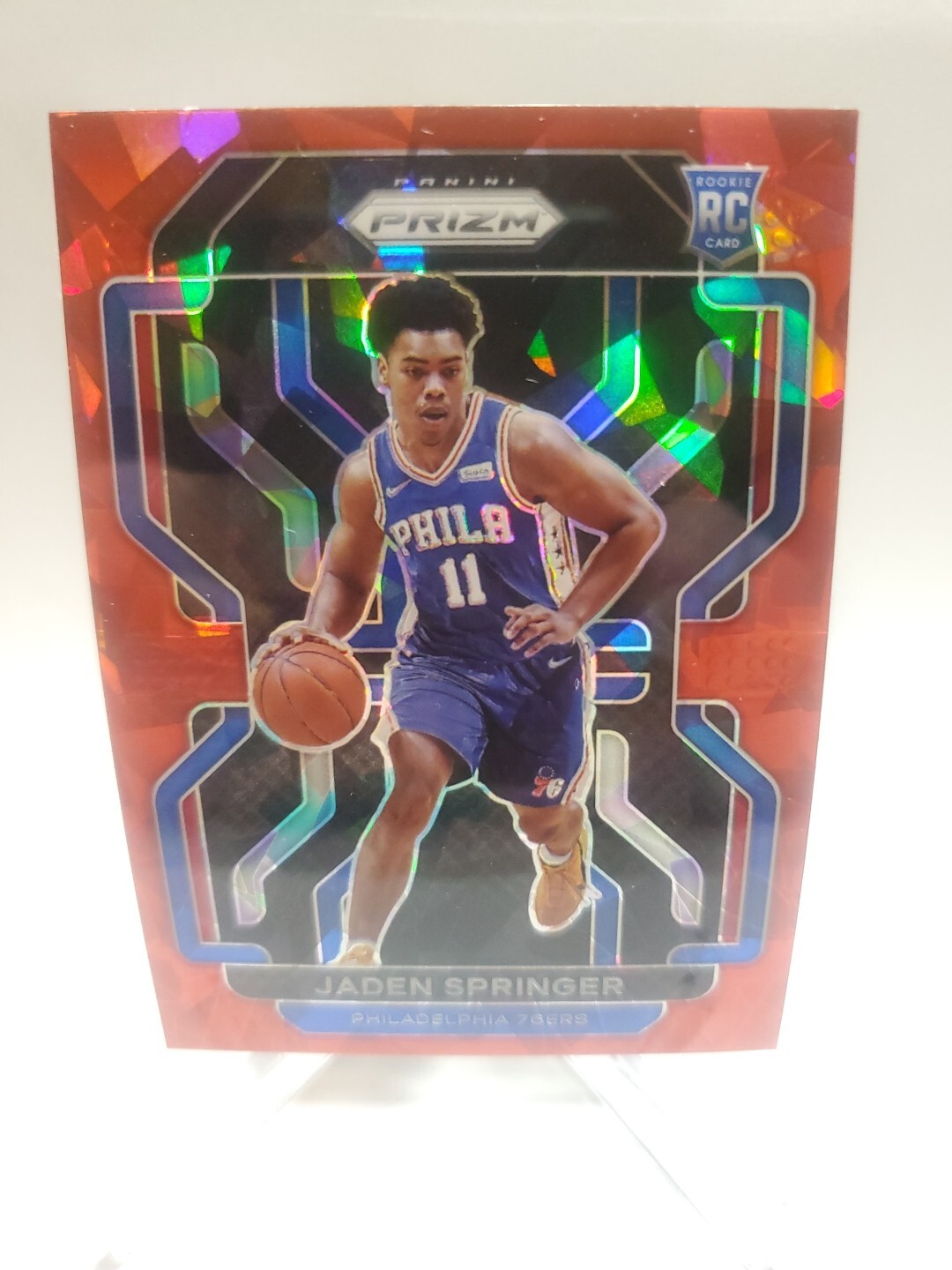 Jaden Springer 2021-22 Panini Prizm Red Ice Prizm RC #317