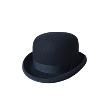 100 Wool Men's Women Black Bowler Hat Gentleman Formal Cap Fedora Hat S M L XL