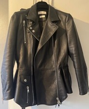 Women 100% Leather Jacket Brand New Alexander Macqueen Size 10 Uk 38 Eu