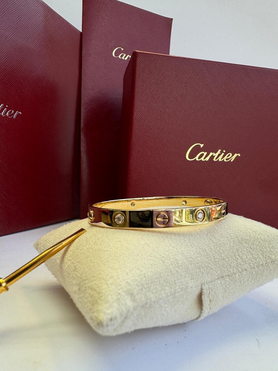 CARTIER LOVE 18K Yellow 6 Diamond Bracelet 1998, Old Version CARTIER LOVE 18K Yellow 6 Diamond Bracelet 1998, Old Version