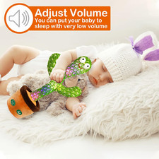 Update Volume Adjustable Talking Cactus Toy Mimics Back, Gift Package Repea...