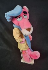 Pink Panther Plush 1980s Vtg. Artist Posable Plush With Stand