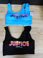 Justice Girls Cutout Bra, 2Pk-Black/Blue-Size 30-NWT-209486