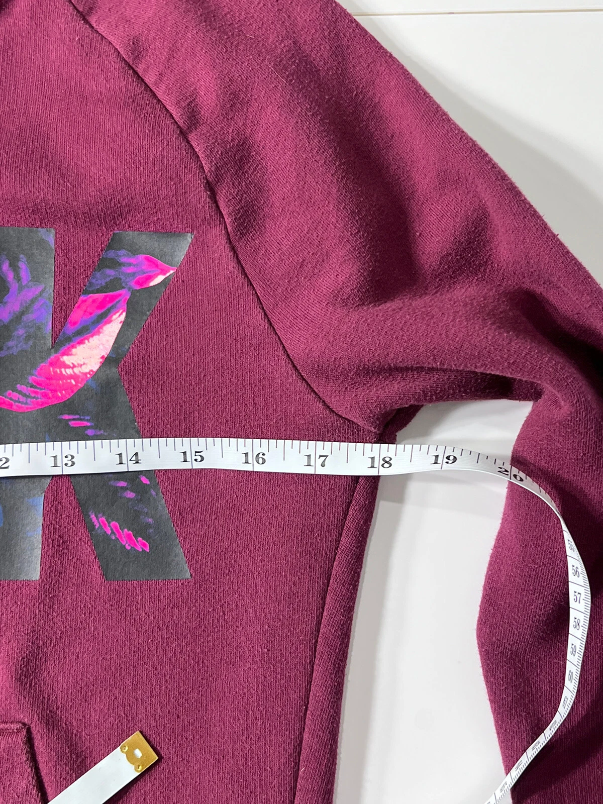 UNDERCOVER Felpa con cappuccio donna rosa giacca con cerniera completa piccola bordeaux floreale e logo palmo