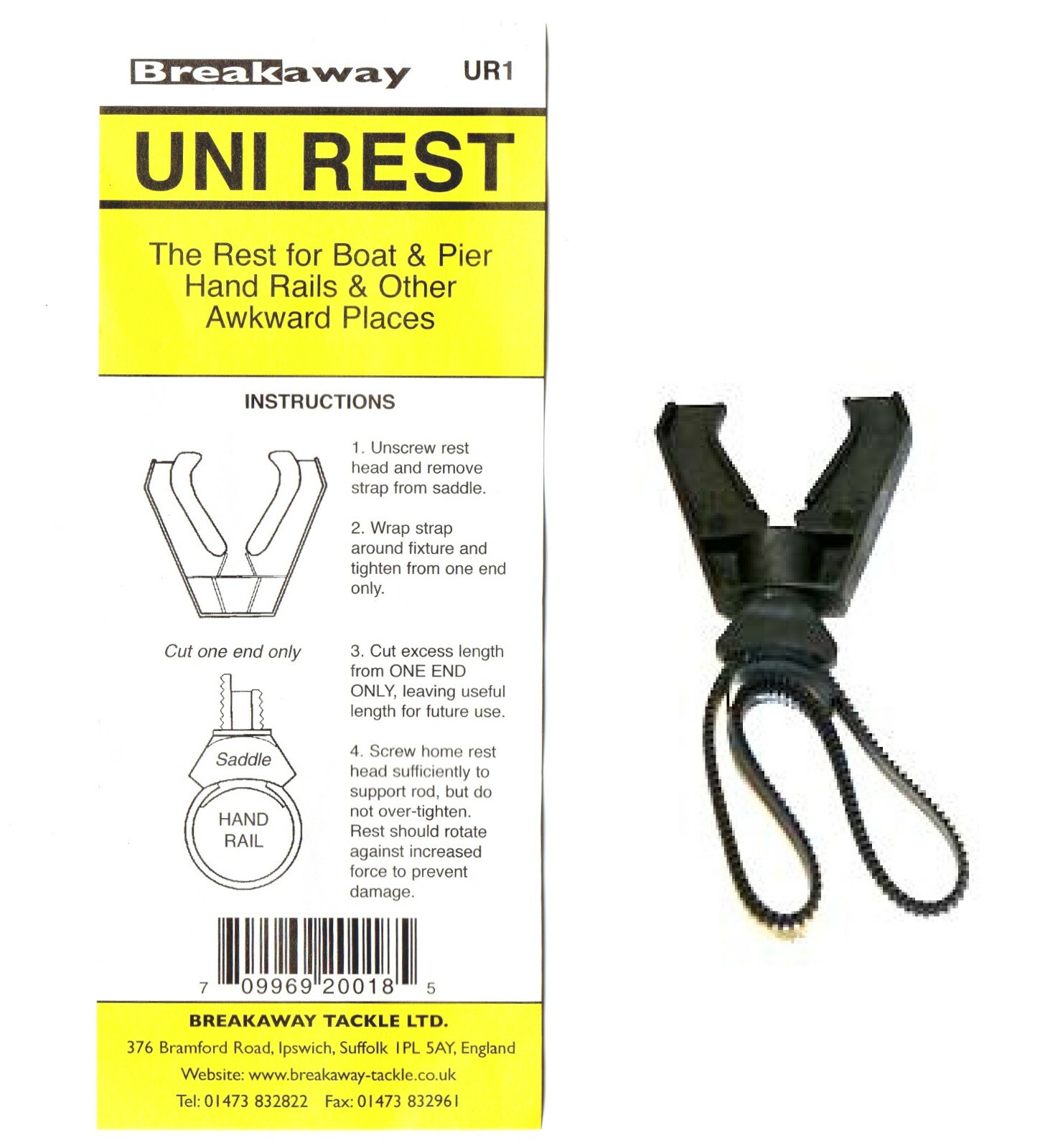 Breakaway Uni Rest For Pier or Boat Rails
