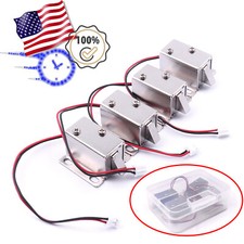 4x Solenoid Electromagnetic Electric Lock,DC 12V Tongue Down for Door Drawer US